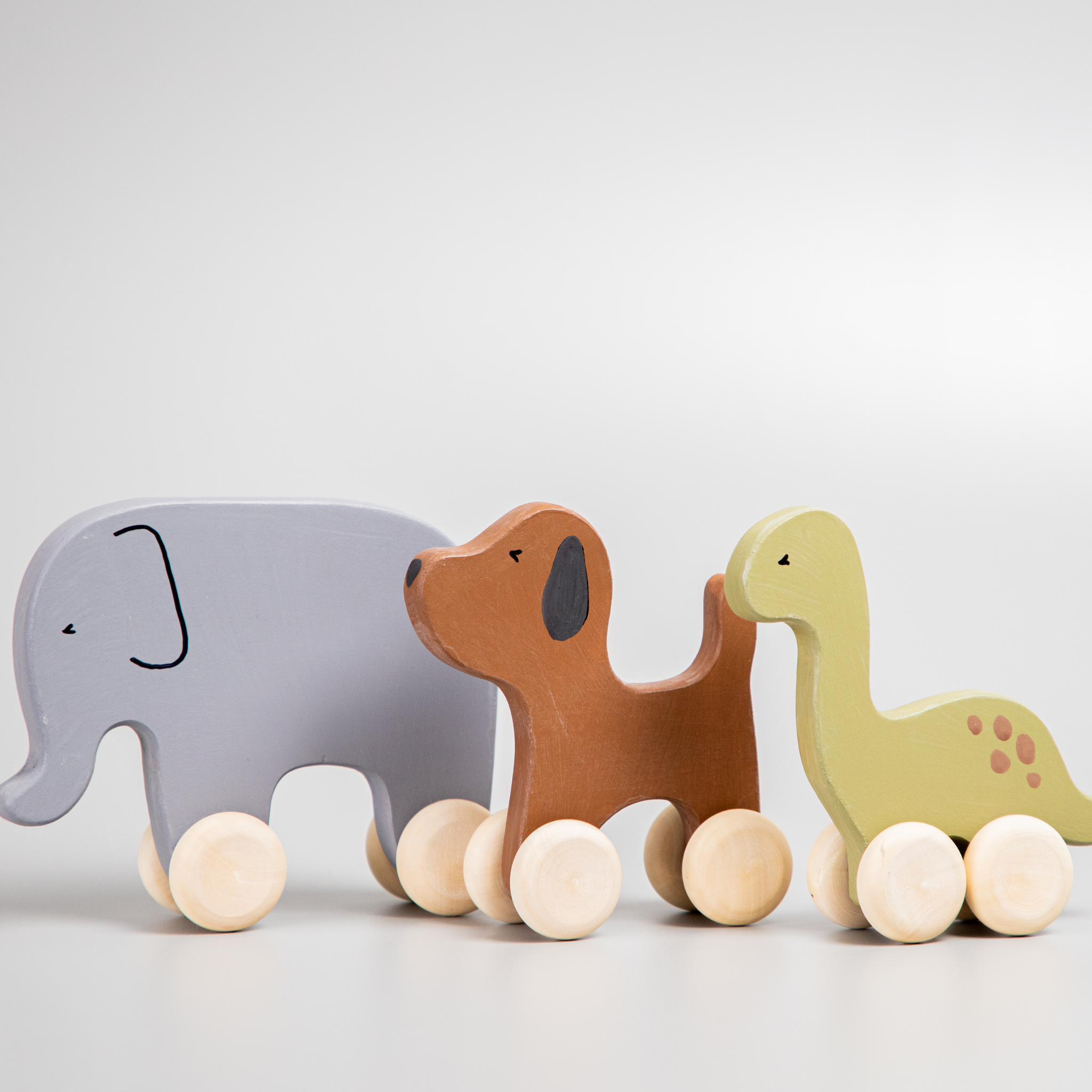 Birch & Bug Animal Roller Toys Set of 3