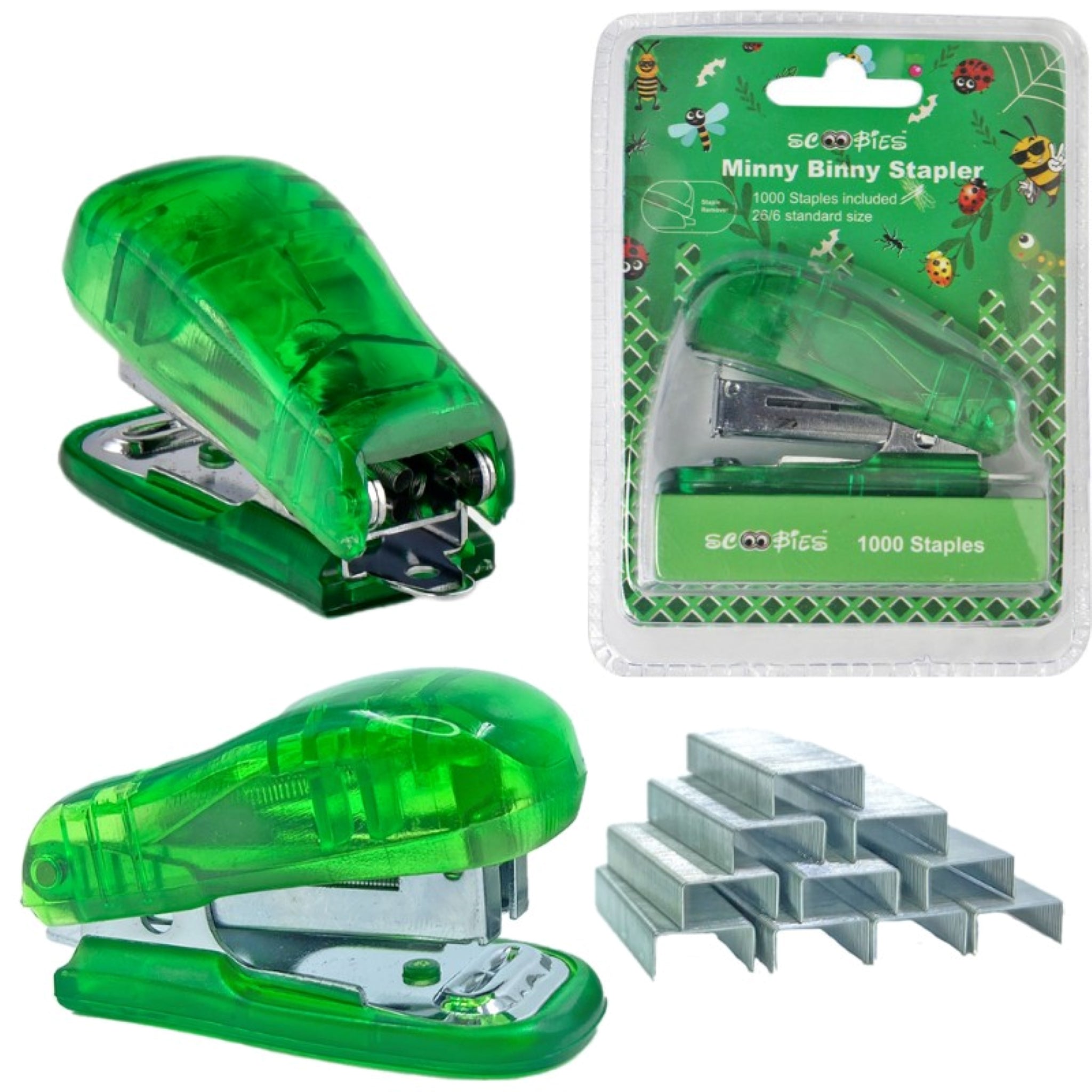 Scoobies Minny Binny Stapler (Green)