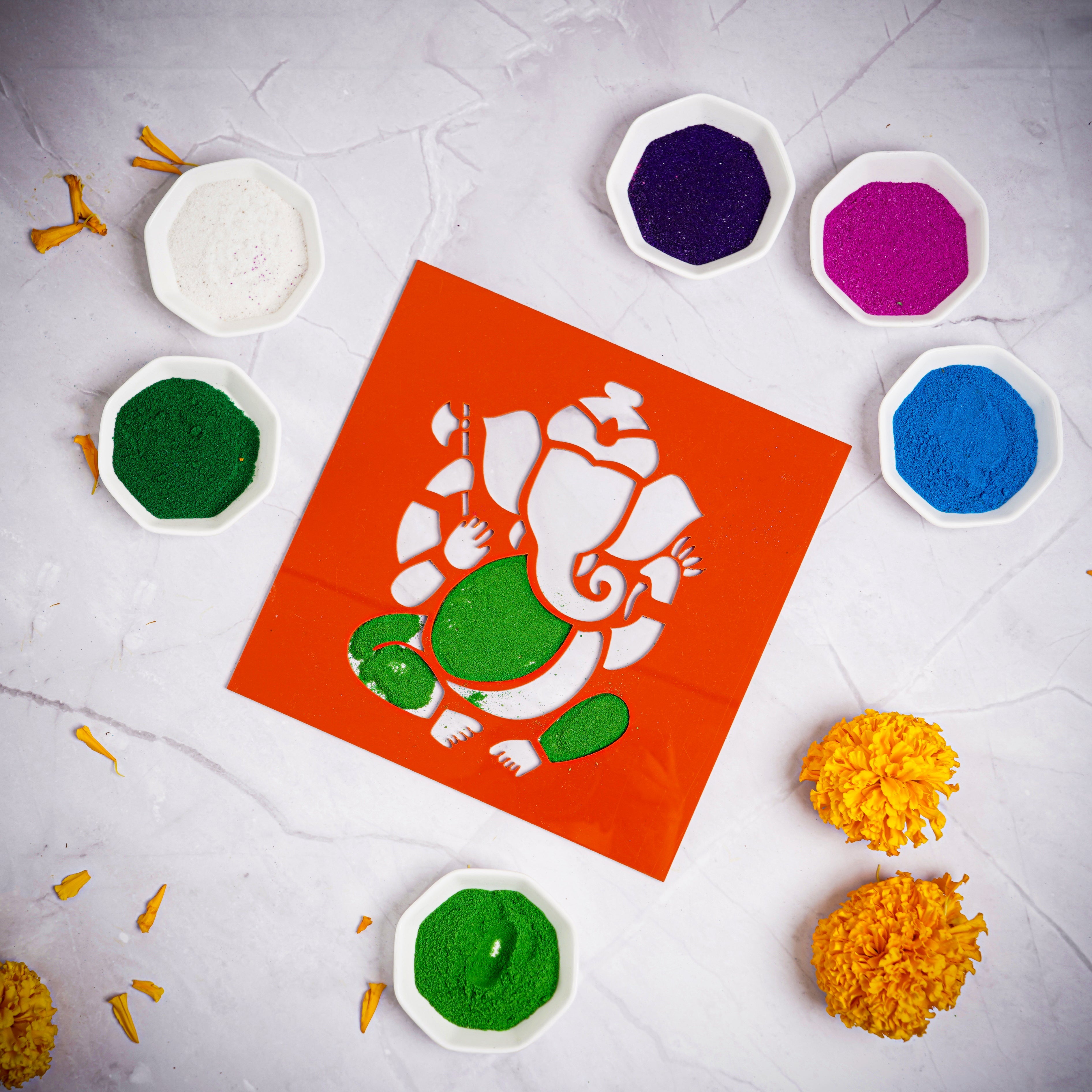 iLearnNgrow Diwali DIY Rangoli Kit - Ganesh Ji