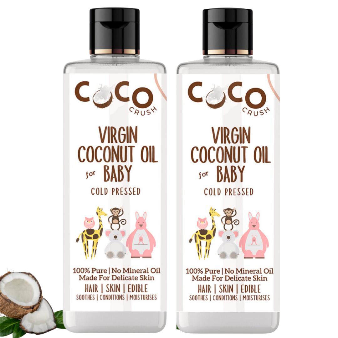 Coco Crush Virgin Coconut Oil for Baby Massage, Pack of 2 - 100ML each