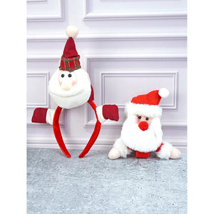 2pcs 3d Santa Christmas Hairband and Snowman Wrist Band Combo set for Kids and Adults (Free Size) - XMAS ACCESSORIES