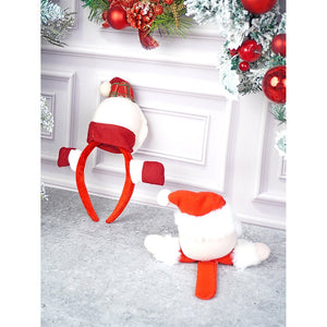 2pcs 3d Santa Christmas Hairband and Snowman Wrist Band Combo set for Kids and Adults (Free Size) - XMAS ACCESSORIES