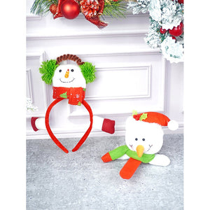 2pcs 3d Snowman Christmas Hairband and Snowman Wrist Band Combo set for Kids and Adults (Free Size) - XMAS ACCESSORIES