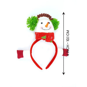 2pcs 3d Snowman Christmas Hairband and Snowman Wrist Band Combo set for Kids and Adults (Free Size) - XMAS ACCESSORIES
