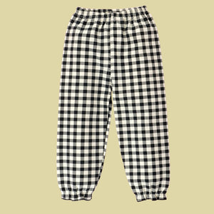 2pcs Black Checks Long Frock style Top with matching full Pants - 12 - 18 Months Kids Clothing