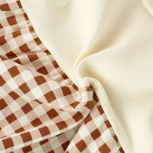 2pcs Brown Checks Long Frock style Top with matching full Pants - 12 - 18 Months Kids Clothing