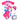 2pcs Dark Pink Unicorn Moon,Kids UPF 50+ Swimwear with matching Swim Cap&Free Washbag - 4 - 5 Years Swim