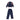 2Pcs Navy With Red And Cream Varsity Style Jacket With Matching Pants For Kids & Tweens - 5 - 6 Years Kids Clothing