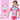 2pcs Pink Starry Rabbit,Kids UPF 50+ Swimwear with matching Swim Cap&Free Washbag - 5 - 6 Years Swim