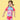 2pcs Pink Starry Rabbit,Kids UPF 50+ Swimwear with matching Swim Cap&Free Washbag - 5 - 6 Years Swim
