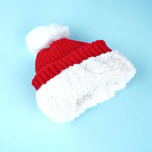2Pcs Red Snowman Themed Beanie Winter Cap With Matching Long Style Neck Mufflers For Kids, 4 - 10 Years - 4 - 10 Years Winter Wear