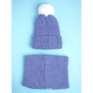 2pcs themed Blue party Dino themed Beanie Winter Cap with matching Neck Cuff style Muffler for Kids, 4 - 10 Years - 4 - 10 Years Winter Wear