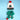 2pcs White and Green Tree Christmas themed Winter Cap Beanie with matching Long style Neck Muffler for Kids, 3 - 10 Years - 3 - 10 Years Winter Wear