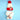 2pcs White, Red Nose Reindeer themed Winter Cap Beanie with matching Long style Neck Muffler for Kids, 3 - 10 Years - 3 - 10 Years Winter Wear