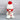 2pcs White, Red Nose Reindeer themed Winter Cap Beanie with matching Long style Neck Muffler for Kids, 3 - 10 Years - 3 - 10 Years Winter Wear