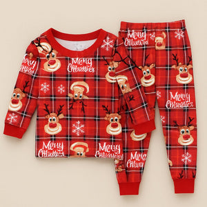3 - 24 Months, Deer Face Cotton,Infants and Toddlers Christmas Nightsuit - 3 - 6 Months Nightsuits