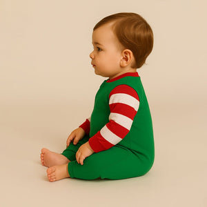 3 - 24 Months, Red Bold Stripes,soft Cotton Infants and Toddlers Christmas Nightsuit - 3 - 6 Months Nightsuits
