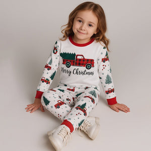 3 - 8 Yrs, Red Big Truck soft Cotton,Kids Christmas Nightsuit - 3 Years Nightsuits