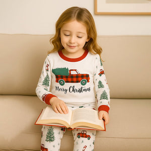 3 - 8 Yrs, Red Big Truck soft Cotton,Kids Christmas Nightsuit - 3 Years Nightsuits