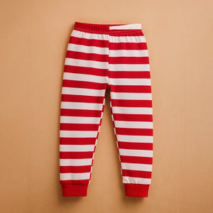 3 - 8 Yrs, Red bold Stripes,soft Cotton Kids Christmas Nightsuit - 3 Years Nightsuits