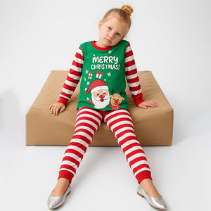 3 - 8 Yrs, Red bold Stripes,soft Cotton Kids Christmas Nightsuit - 3 Years Nightsuits