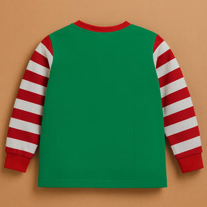 3 - 8 Yrs, Red bold Stripes,soft Cotton Kids Christmas Nightsuit - 3 Years Nightsuits