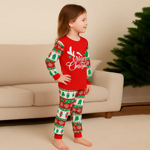 3 - 8 Yrs, Red Tree and Gingerbread man,soft Cotton Kids Christmas Nightsuit - 3 Years Nightsuits