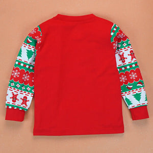 3 - 8 Yrs, Red Tree and Gingerbread man,soft Cotton Kids Christmas Nightsuit - 3 Years Nightsuits