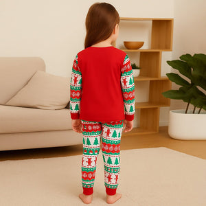 3 - 8 Yrs, Red Tree and Gingerbread man,soft Cotton Kids Christmas Nightsuit - 3 Years Nightsuits