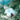 3 feet Pastel Blue Swirl Snowy Bushy Christmas Tree readily filled with ball ornament and Fillers - Christmas