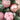 3 feet pastel Pink Swirl snowy Bushy Christmas Tree filled with balls and ornament Fillers - Christmas