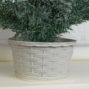 3 feet Pastel Purple Swirl Snowy Bushy Christmas Tree filled with balls and ornament Fillers - Christmas