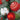 3 feet Red Swirl Frosty Bushy Christmas Tree filled with balls and ornament Fillers - Christmas