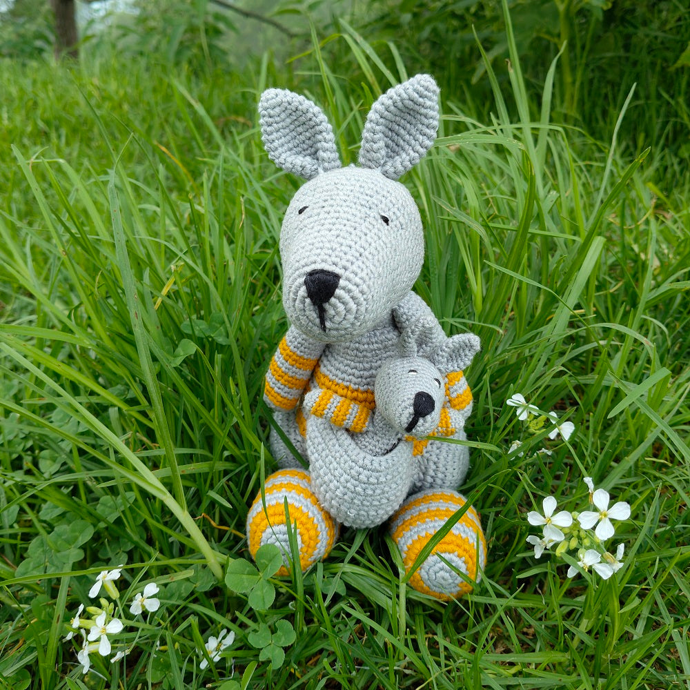 Himalayan Blooms Crochet Kangaroo Toy