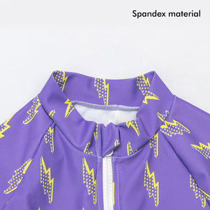 3 pcs Purple ThunderBolt Matching Top,leggings & Jacket style Swimwear set for Pre Teens & Teens - Little Surprise Box3 pcs Purple ThunderBolt Matching Top,leggings & Jacket style Swimwear set for Pre Teens & Teens