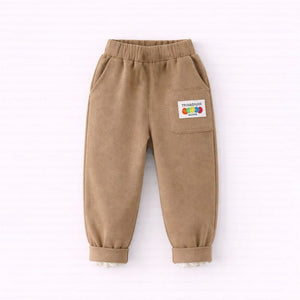 3 Pcs Set, Brown Bear Quilted Jacket, T-shirt & Pants set for Kids, Winterwear - 2 - 3 Years Kids Clothing