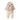 3 Pcs Set, Cream Long Ted Hoodie, Sleeveless Puffer Jacket with Pants for Kids, Winterwear - 2 - 3 Years Kids Clothing