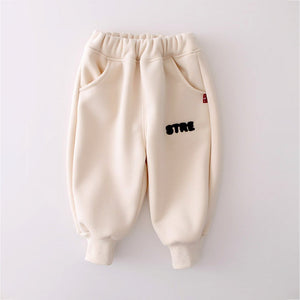 3 Pcs Set, Cream Long Ted Hoodie, Sleeveless Puffer Jacket with Pants for Kids, Winterwear - 2 - 3 Years Kids Clothing