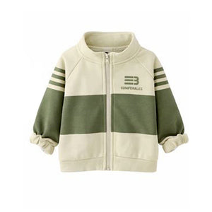 3 Pcs Set, Green Jacket, White T-shirt & Pants with Sling Bag for Kids - 3 - 4 Years Kids Clothing