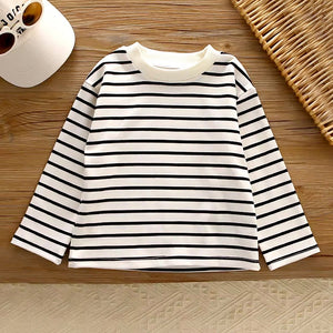 3 Pcs Set, Navy Blue Sleeveless Hoodie, Stripes T-shirt, & Pants for Kids - 3 - 4 Years Kids Clothing