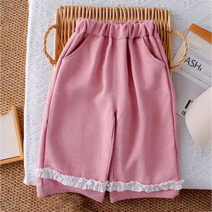 3 Pcs Set Pink Side Bow Jacket,Shirt & Matching Pants Partywear set for Girls - 2 - 3 Years Winter Wear