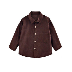 3 Pcs Set,Beige Vest with Double Button Detailing,Dark Brown Shirt & Printed Pants for Kids - 3 - 4 Years Winter Wear