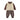 3 Pcs Set,Beige Vest with Double Button Detailing,Dark Brown Shirt & Printed Pants for Kids - 3 - 4 Years Winter Wear