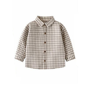 3 Pcs Set,Brown Teddy Vest,Checkered Shirt & Beige Pants for Kids - 2 - 3 Years Winter Wear