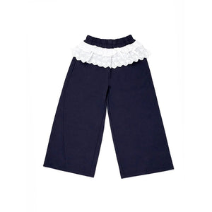 3 Pcs Set,Crochet Cardigan Vest,Maroon Shirt & Navy Frill Pants partywear for Girls - 4 - 5 Years Winter Wear