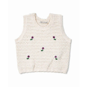 3 Pcs Set,Crochet Cardigan Vest,Maroon Shirt & Navy Frill Pants partywear for Girls - 4 - 5 Years Winter Wear