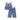 3 Pcs Set,Denim Bow Peplum - Style Top,Grey T-shirt & Denim Wide Leg Pants for Girls - 2 - 3 Years Winter Wear