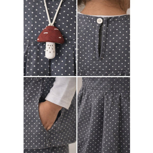 3 Pcs Set,Grey Polka Flared Top,Grey T-shirt & Wide Leg Pants partwear for Girls - 2 - 3 Years Winter Wear