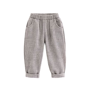 3 Pcs Set,Grey Zig Zag Textured Vest,Shirt & Pants for Kids - 3 - 4 Years Winter Wear