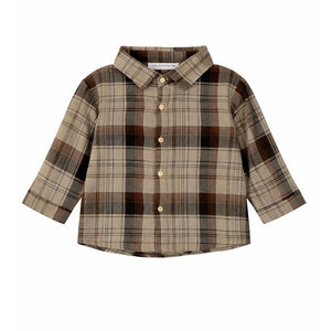 3 Pcs Set,Ivory Knit Vest,Checkered Shirt & Pants set for Kids - 1 - 2 Years Winter Wear